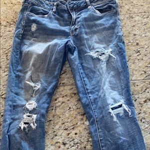 American eagle ripped super stretch jeans